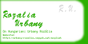 rozalia urbany business card
